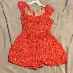 BOGO Orange floral romper